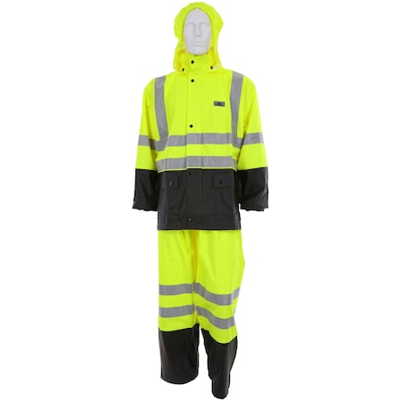 Mcr Safety Garments, .40mm Pu/ Poly, 3 Pc Suit, 2 tone XL 5182SXL